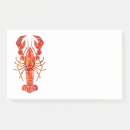 Post-it® Homard polygonal rouge (Devant)