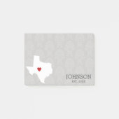 Post-it® Home State Map Art - Custom Name Texas (Devant)