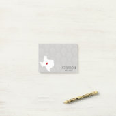 Post-it® Home State Map Art - Custom Name Texas (Sur un bureau)