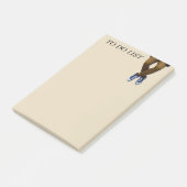 Post-it® Homme jambes assis sur des notes bronzées (Incliné)