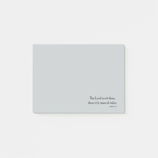 Post-it® Homme puissant de la vaillance Bible Verse (Devant)