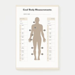 Post-it® Hommes Mesures corps Tracker-poids perte condition