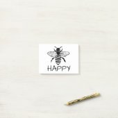 Post-it® Honey Bee/ Be Happy (Sur un bureau)