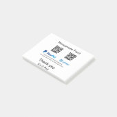 Post-it® Honeymoon Fund PayPal Venmo QR code Merci (Incliné)