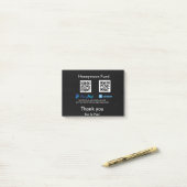 Post-it® Honeymoon Fund PayPal Venmo QR code Merci (Sur un bureau)