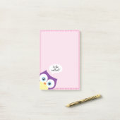 Post-it® Hoot Owl Woodland Animal Faune Mignonne Whimsical (Sur un bureau)
