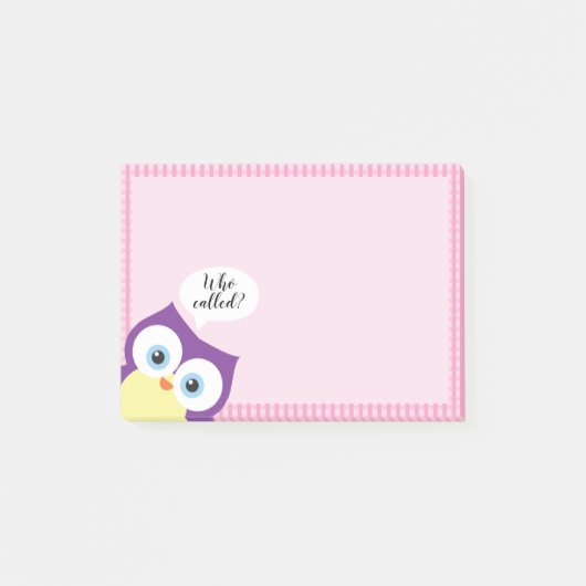 Post-it® Hoot Owl Woodland Animaux Faune Whimsical (Devant)