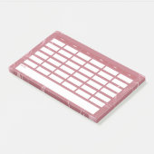 Post-it® Horaire hebdomadaire de l'école de Rose (Incliné)