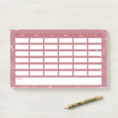 Post-it® Horaire hebdomadaire de l'école de Rose (Sur un bureau)