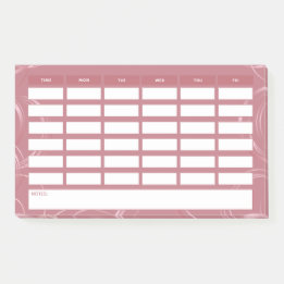 Post-it® Horaire hebdomadaire de l'école de Rose
