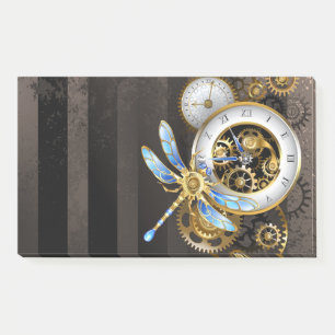 Post-it® Horloge à vapeur avec libellule mécanique