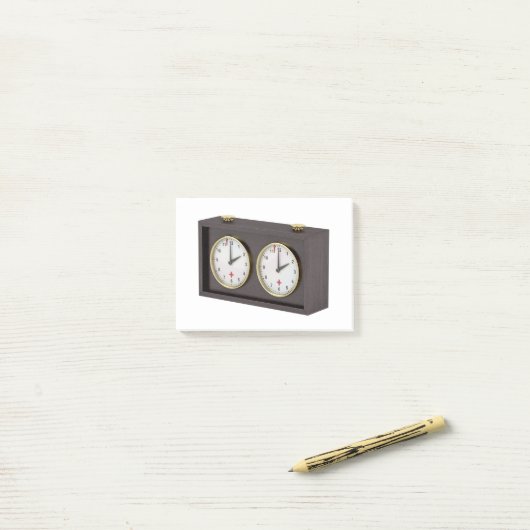 Post-it® Horloge d'échecs analogique (Sur un bureau)