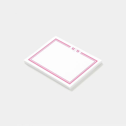 Post-it® Hot Pink Monogram (Incliné)