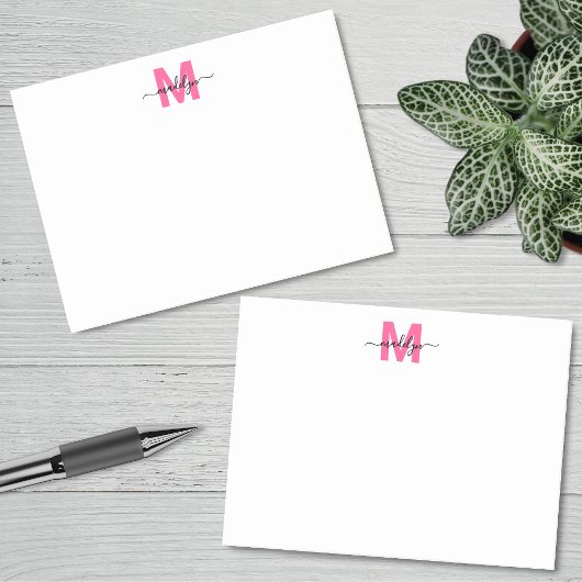Post-it® Hot Pink Monogram