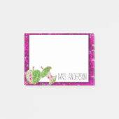 Post-it® Hot rose Neon Green Teachers Apple Notes de classe (Devant)