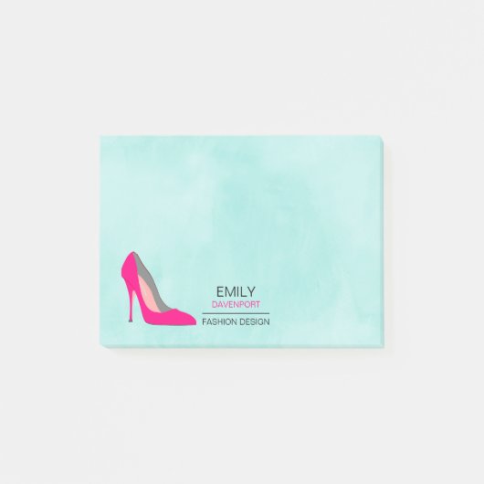 Post-it® Hot Rose Stiletto High Heel Chaussure Chic Busines (Devant)