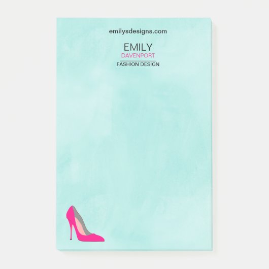Post-it® Hot Rose Stiletto High Heel Chaussure Chic Busines (Devant)