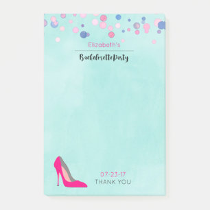 Post-it® Hot rose Stiletto rose Confetti Bachelorte