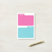 Post-it® Hot Rose & Turquoise À Faire & À Acheter (Sur un bureau)