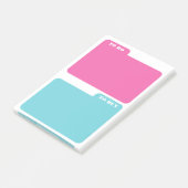 Post-it® Hot Rose & Turquoise À Faire & À Acheter (Incliné)