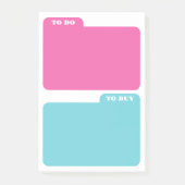 Post-it® Hot Rose & Turquoise À Faire & À Acheter (Devant)