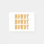 Post-it® Howdy Howdy Howdy Cool Cowboy Western (Devant)