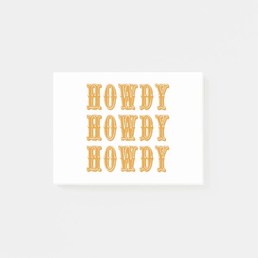 Post-it® Howdy Howdy Howdy Cool Cowboy Western (Devant)