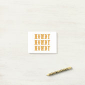 Post-it® Howdy Howdy Howdy Cool Cowboy Western (Sur un bureau)