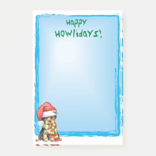 Post-it® Howlidays heureux Yorkie (Devant)