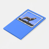 Post-it® Howling Wolf en hiver - Art faunique original (Incliné)