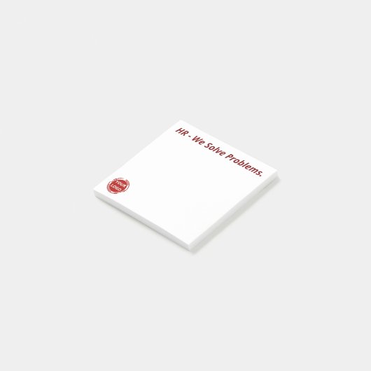 Post-it® HR - Nous Résolvons Des Problèmes. PERSONNALISÉ (Incliné)