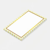 Post-it® Huile d'or Lime jaune Chevron Zigzag Motif (Incliné)