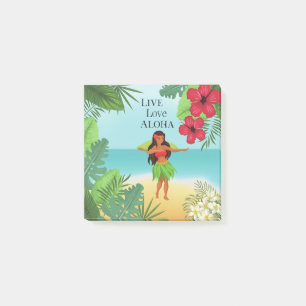 Post-it® Hula Girl Live Love Aloha