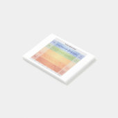 Post-it® Humain Cerveau Vagues Graphique Design Arc-en-ciel (Incliné)