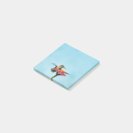 Post-it® Hummingbird Oiseau Art Nature Post It Note Pad (Incliné)
