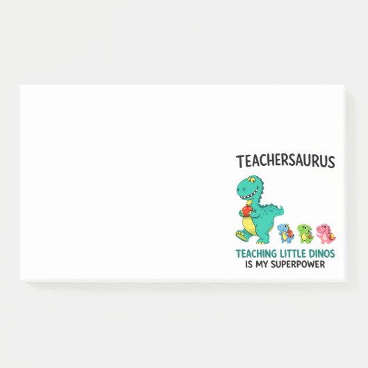 Post-it® Humour de professeur Teachersaurus avec de petits  (Devant)