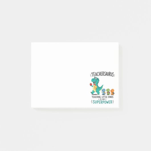 Post-it® Humour de professeur Teachersaurus avec de petits  (Devant)
