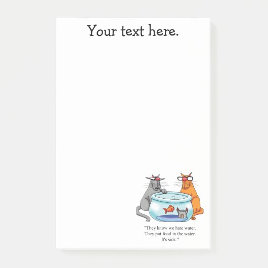 Post-it® Humour drôle de chat (Devant)