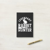 Post-it® Hunter lapin légendaire (Sur un bureau)