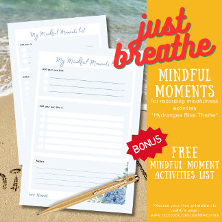 Post-it® Hydrangea Floral 'Mes Moments Mindful Lists'