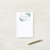 Post-it® Hydrangea Floral 'My Little Pad of Lists' par Leah (Sur un bureau)
