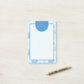 Post-it® Hydrangea Personnalisable de Style Grandmillennial (Sur un bureau)