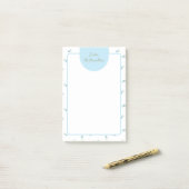 Post-it® Hydrangea Personnalisable de Style Grandmillennial (Sur un bureau)