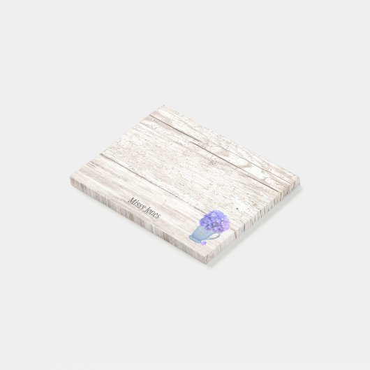 Post-it® Hydrangea Pitcher Nom personnalisé Notes post-it (Incliné)