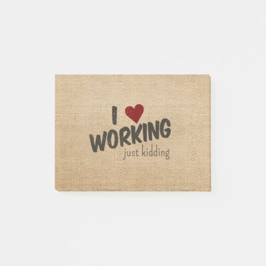 Post-it® I coeur fonctionnant juste badinant la toile de (Devant)