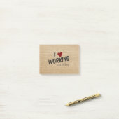 Post-it® I coeur fonctionnant juste badinant la toile de (Sur un bureau)