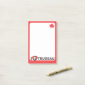 Post-it® I coeur Trudeau (Sur un bureau)