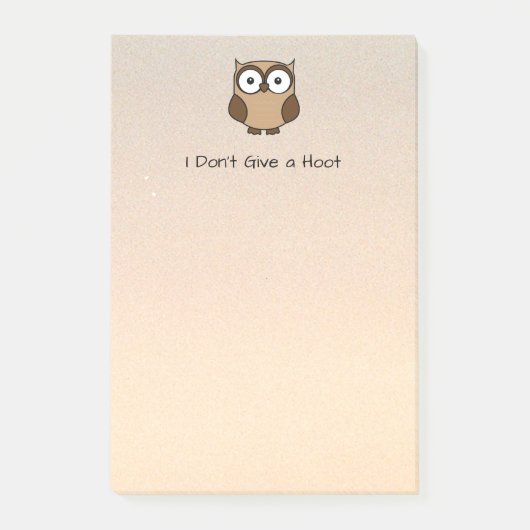 Post-it® I Don't Give a Hoot Owl Custom (Devant)