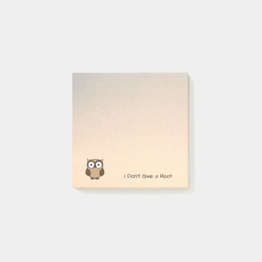 Post-it® I Don't Give a Hoot Owl Custom (Devant)