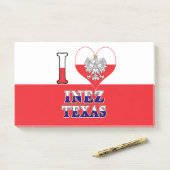 Post-it® I Heart Love Inez Texas (Sur un bureau)
